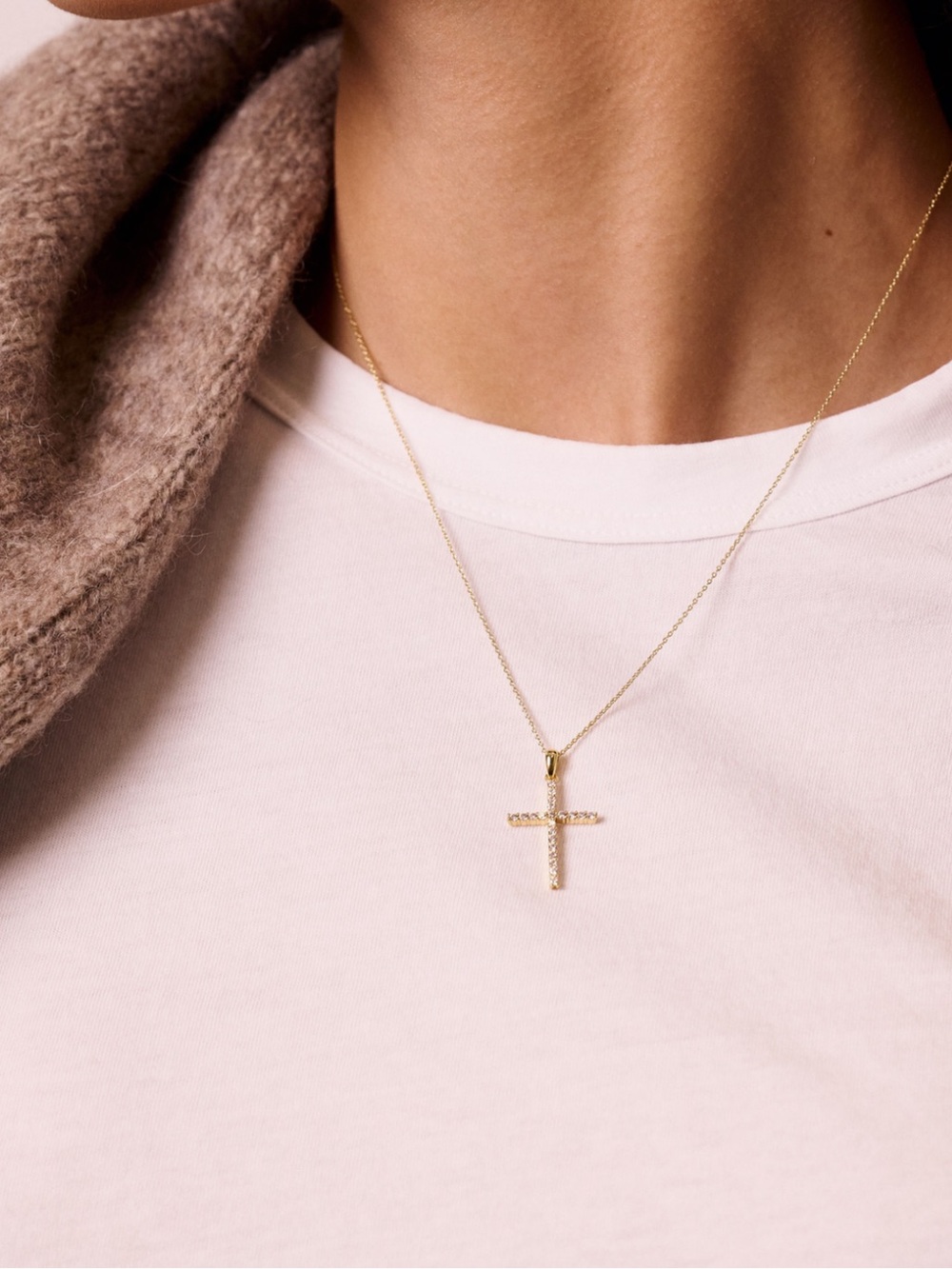 Electric Picks Dove Cubic Zirconia Cross Necklace - Picture 2 of 5